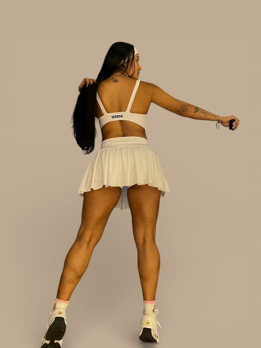 Falda Short Plisada